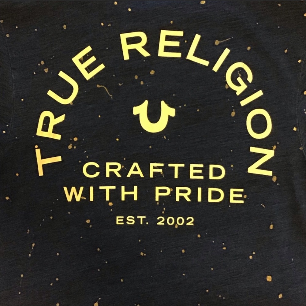 Splatter paint True Religion pocket t-shirt